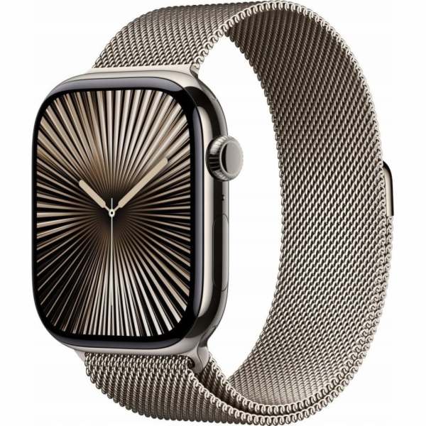 Apple Watch Series 10 GPS + Cellular, 46mm přírodní titan...
