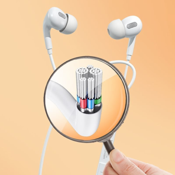 WEKOME YA11 HiFi drátová sluchátka 3,5 mm Jack (bílá)