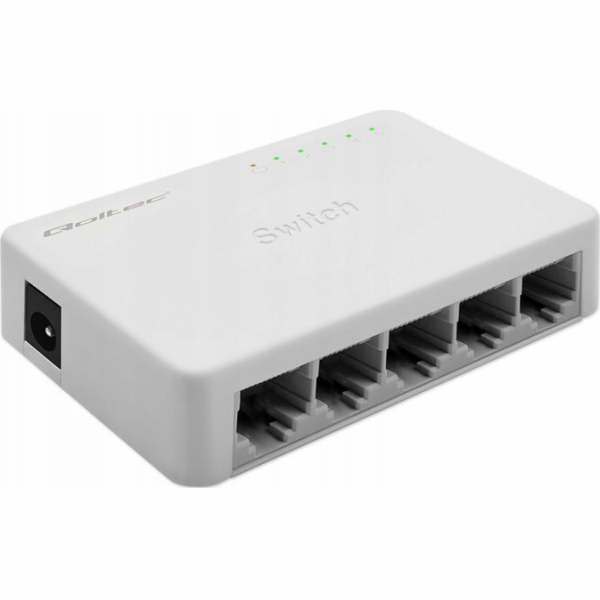 Qoltec SWITCH síťový přepínač 5 x RJ45 portů | 1000 Mbps ...