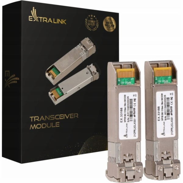 Extralink  Modul SFP28 25G 2-Pak 25 Gbps, LC/UPC Duplex, ...