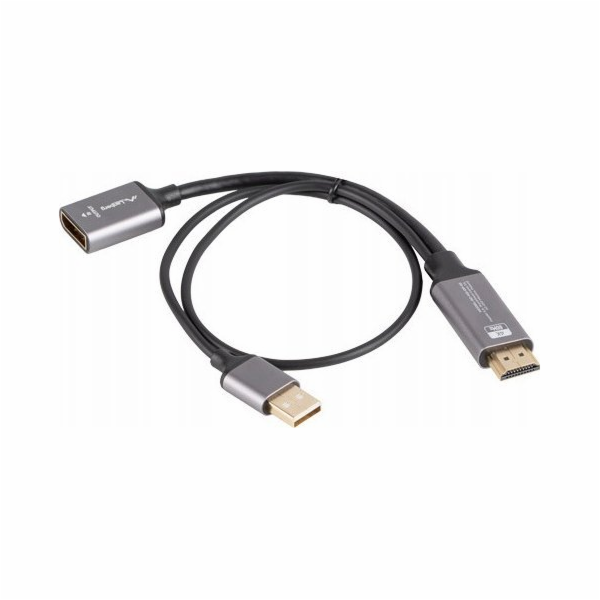Lanberg Adaptér HDMI(M)-Displayport(F)4K na 20cm kabelu s...