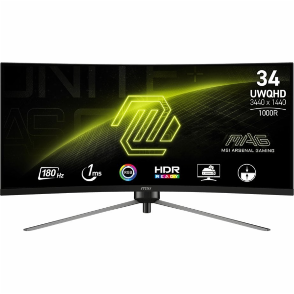 MSI Monitor 34 palců MAG 345CQR LED/WQHD/zakřivený/180Hz/...