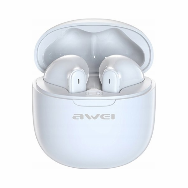 AWEI Bluetooth 5.3 T68 TWS ENC sluchátka bílá
