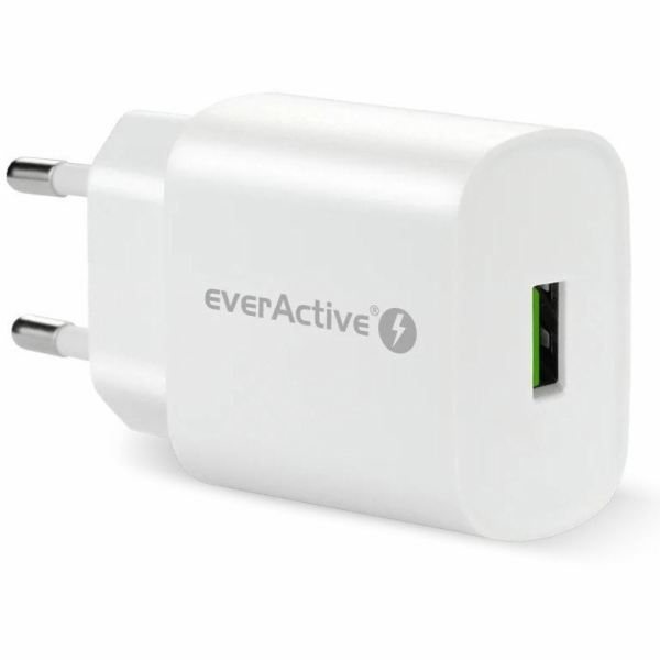 everActive  1X USB 18W QC3.0 nástěnná nabíječka bílá