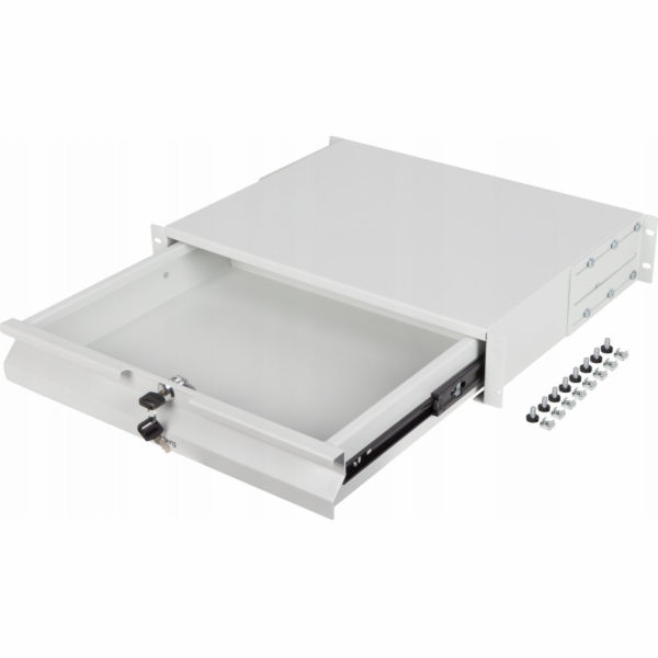 Lanberg Zásuvka pro 19palcové skříně 2U 360mm šedá 2U/483...