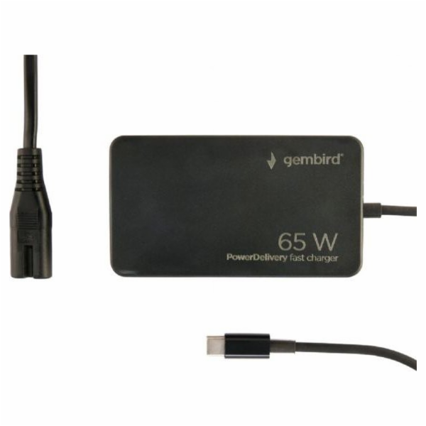 Gembird Univerzální nabíječka 65W USB-C FC černá