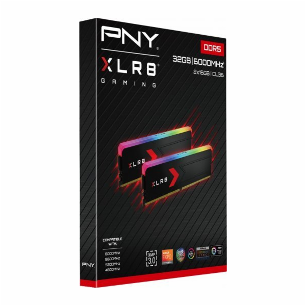PNY Paměť DDR5 32GB 6000 C36 2x16 MD32GK2D5600036XRGB