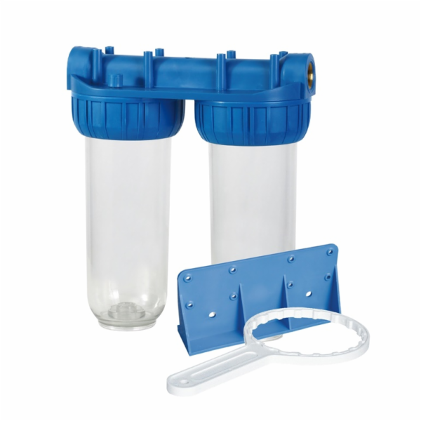 Dvojitá sada pouzdra vodního filtru Haushalt, 3/4", 10"