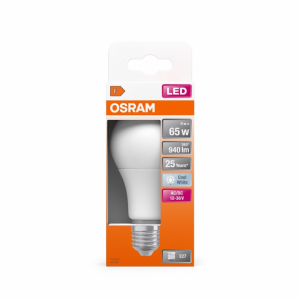 LAMPA LED E27 A65 9W 840 12-36V