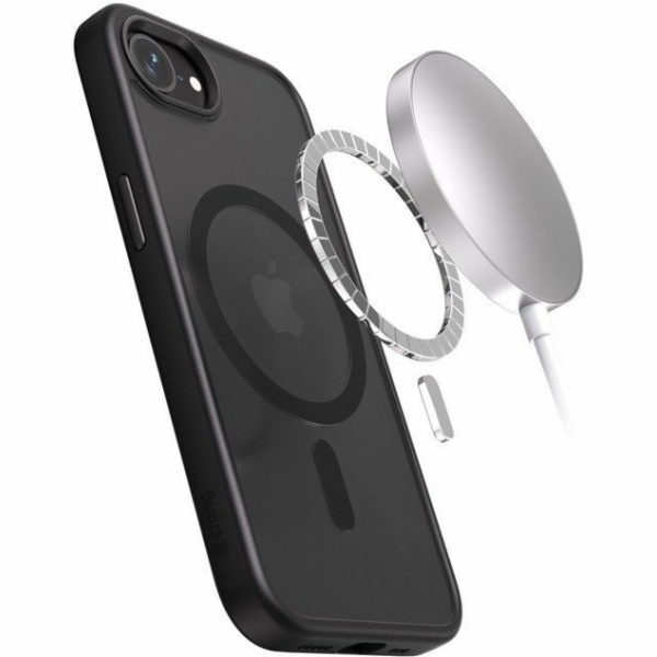 CRONG Kryt Hybrid Frost MAG - iPhone 16e MagSafe Black Case