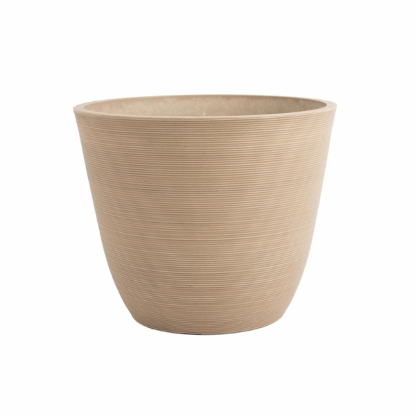 Květináč Domoletti 13D25, spw, O 25 cm, hnědá/béžová