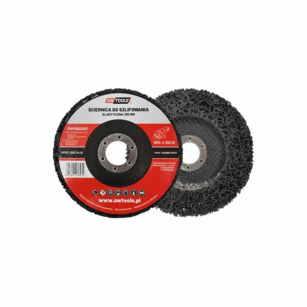 AWTools brusný kotouč čistící rouno 125x22,22mm (AW56201)