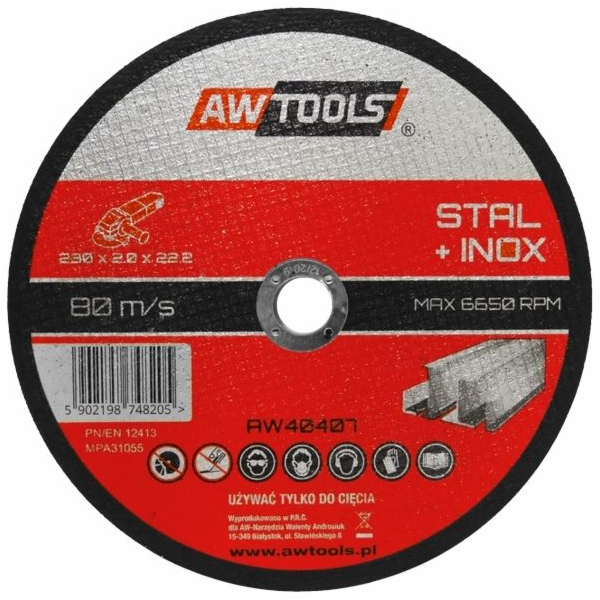 AWTools kovový kotouč 125 x 22,2 x 1,0 mm (AW40402)
