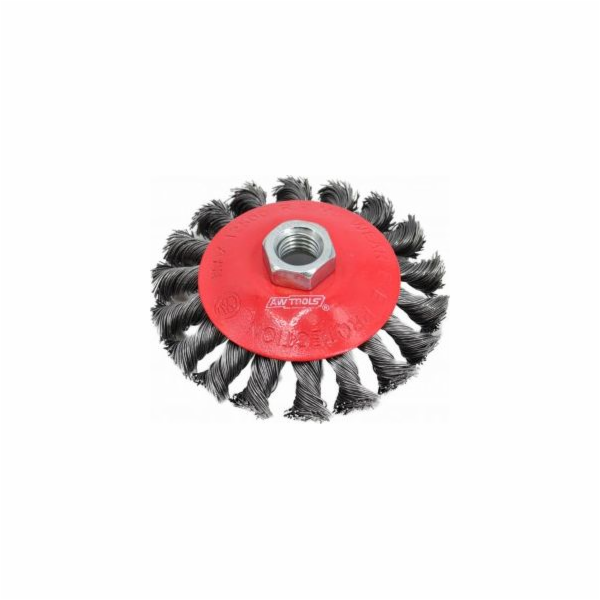 AWTools kroucený kónický kartáč 125mm M14 (AW55137)