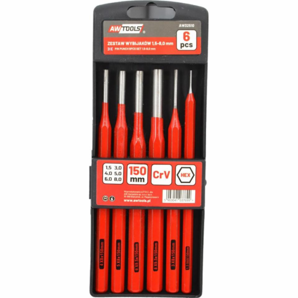 AWTools DĚROVACÍ SADA 1,5-8,0 mm 6 ks. AW32510