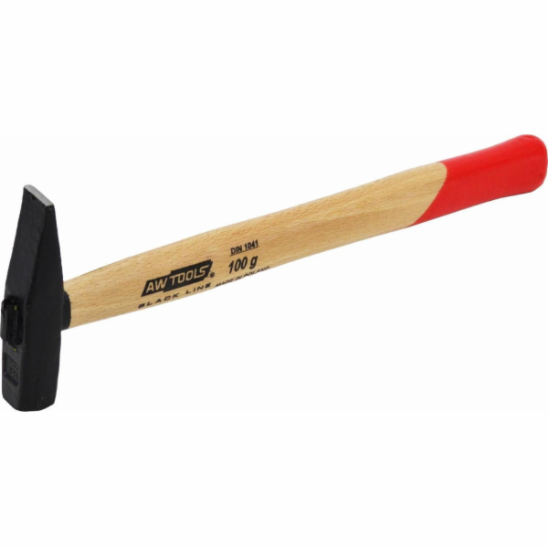 AWTools ZÁMEČNICKÉ KLADIVO 0,1 kg DŘEVĚNÁ RUKOJEŤ BLACK L...