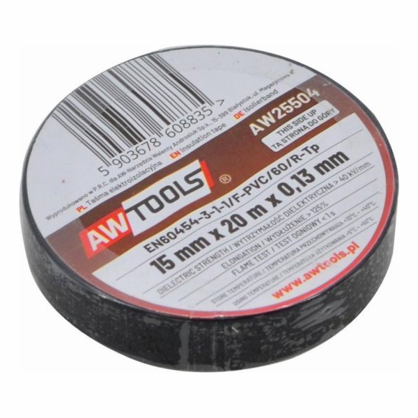 AWTools IZOLAČNÍ PÁSKA 12mm x 10m ČERNÁ