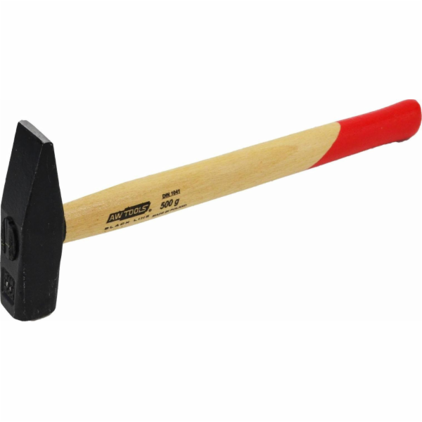 AWTools ZÁMEČNICKÉ KLADIVO 0,5 kg DŘEVĚNÁ RUKOJEŤ BLACK L...