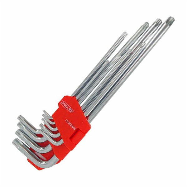 AWTools Torx klíče extra dlouhé 9 kusů (AW35051)