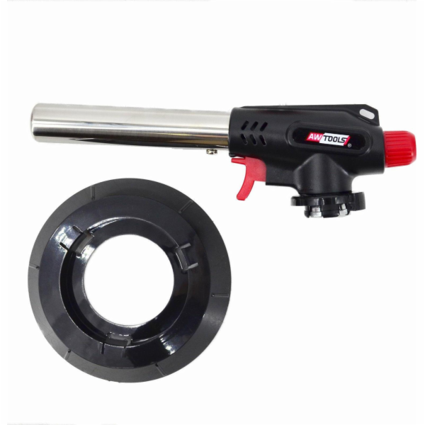 AWTools PLYNOVÝ HOŘÁK - PIEZO TYP 4 DLOUHÝ + ZÁKLADNA VÁLCE