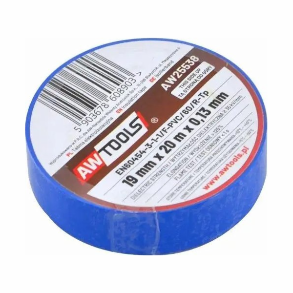 AWTools IZOLAČNÍ PÁSKA 19mm x 20m MODRÁ