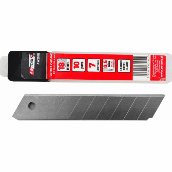 AWTools NÁHRADNÍ NOŽE 18mm/ 10ks. AW29111