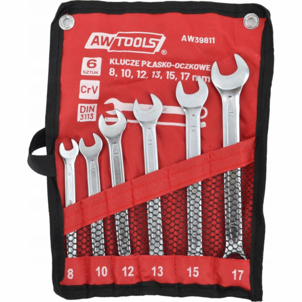 AWTools SADA OTEVŘENÝCH KLÍČŮ 6ks/8mm-17mm