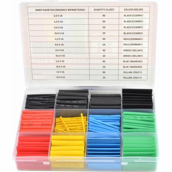 AWTools TEPELNĚ smrštitelné trubice 530ks.