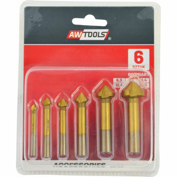 AWTools vrtačka KUŽELOVÁ SADA ZÁHLUBNÍHO NÁTĚRU 6dílná 6,...