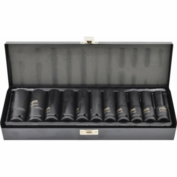 AWTools NÁRAZOVÁ ZÁSUVKA SET 1/2 11 ks. 10-24mm BLACK LINE