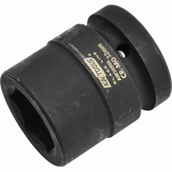 AWTools HEXAGON RÁZOVÁ ZÁSUVKA 1 KRÁTKÁ 30mm ČERNÁ ŘADA
