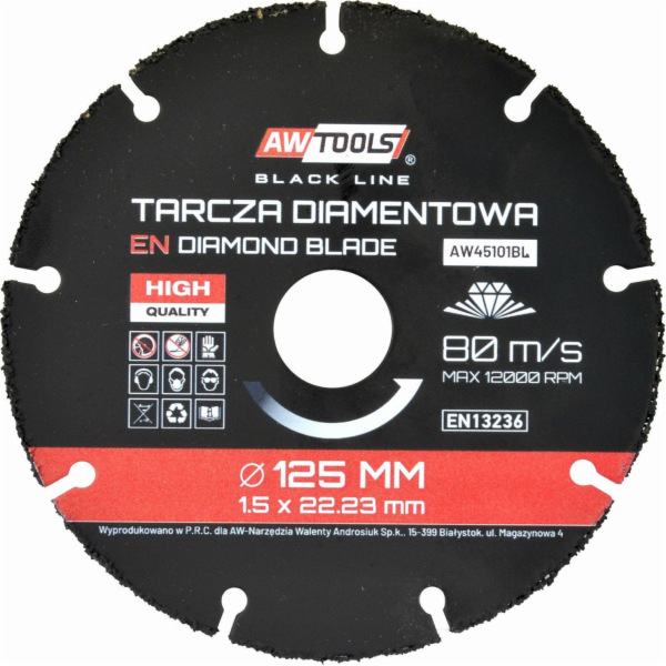 AWTools UNIVERZÁLNÍ KOTOUČ 125mm