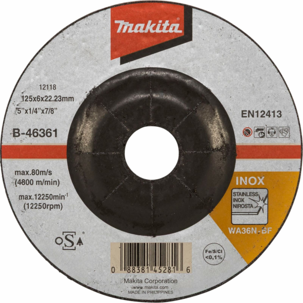 Makita Schruppscheibe 125x6mm INOX