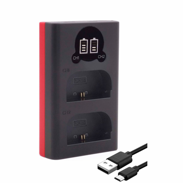 Baxxtar Pro Charger LCD Dual  for LP-E6