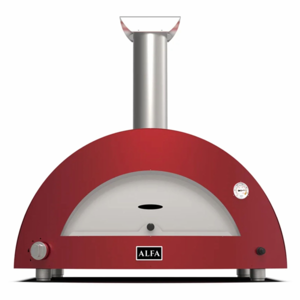 Alfa Forni Moderno 3 Pizze Hybrid Antik Rot