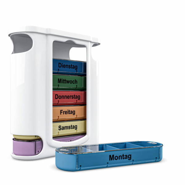 Weinberger Pillenbox-Wochendose coloriert