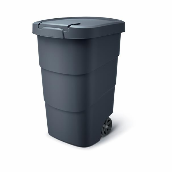 Popelnice Prosperplast Wheeler 95 l antracit, černé víko