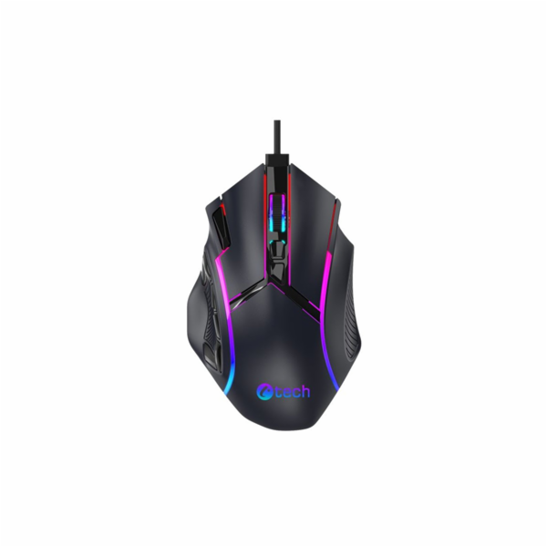 C-TECH Herní myš Akali, 12800 DPI, RGB podsvícení, USB, Č...