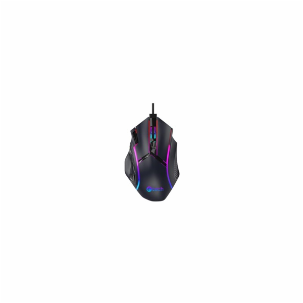 C-TECH Herní myš Akali, 12800 DPI, RGB podsvícení, USB, Č...