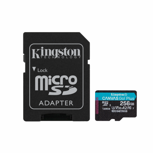 Kingston MicroSDXC karta 256GB Canvas Go! Plus, R:200/W:1...