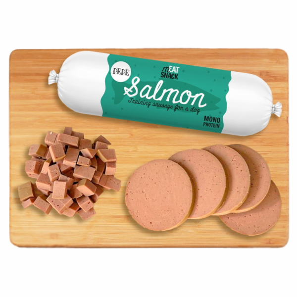 PAKA ZWIERZAKA Pepe Sausage Salmon - pamlsek pro psa - 200g