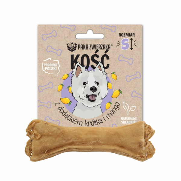 PAKA ZWIERZAKA Bone with rabbit and mango S 10 cm - pamls...