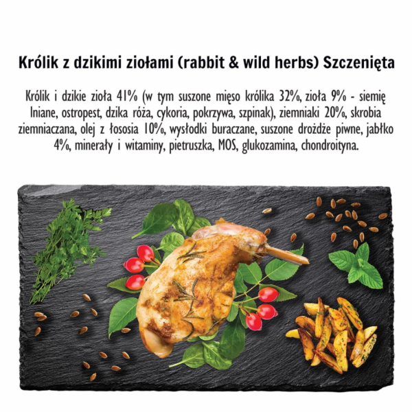 PAKA ZWIERZAKA Puppy Rabbit with wild herbs S - suché krm...