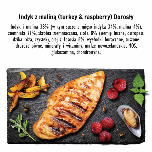PAKA ZWIERZAKA Turkey with raspberry M  - suché krmivo pr...