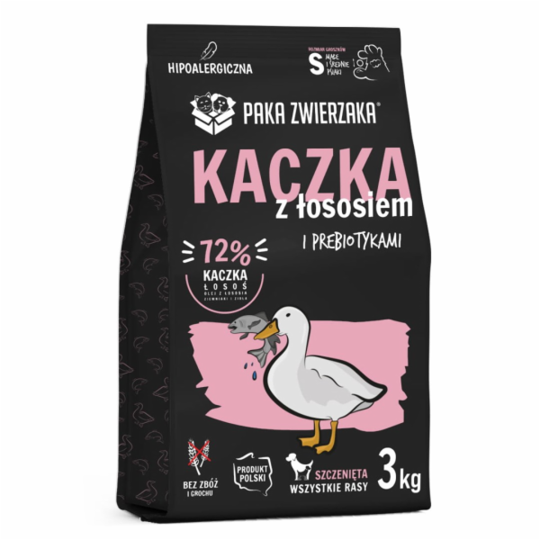 PAKA ZWIERZAKA Puppy Duck with salmon S - suché krmivo pr...
