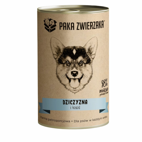PAKA ZWIERZAKA Game and salmon - vlhké krmivo pro psy - 400g