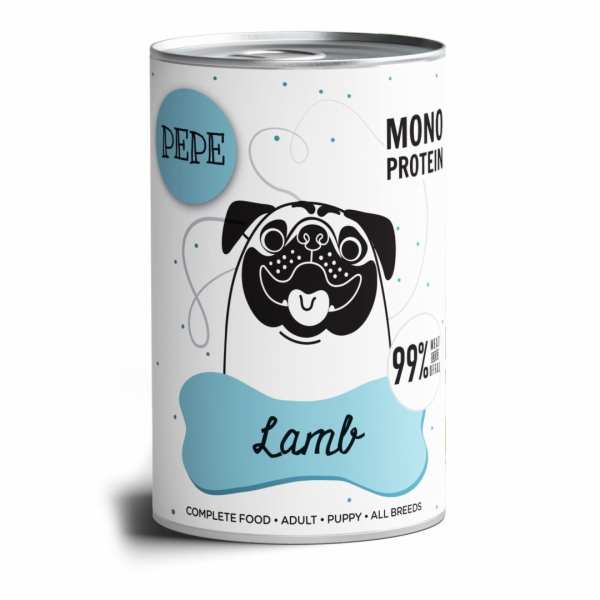 PAKA ZWIERZAKA Pepe Lamb - vlhké krmivo pro psy - 400g