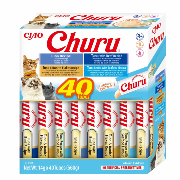 INABA Churu Variety box Tuna with seafood - pamlsek pro k...