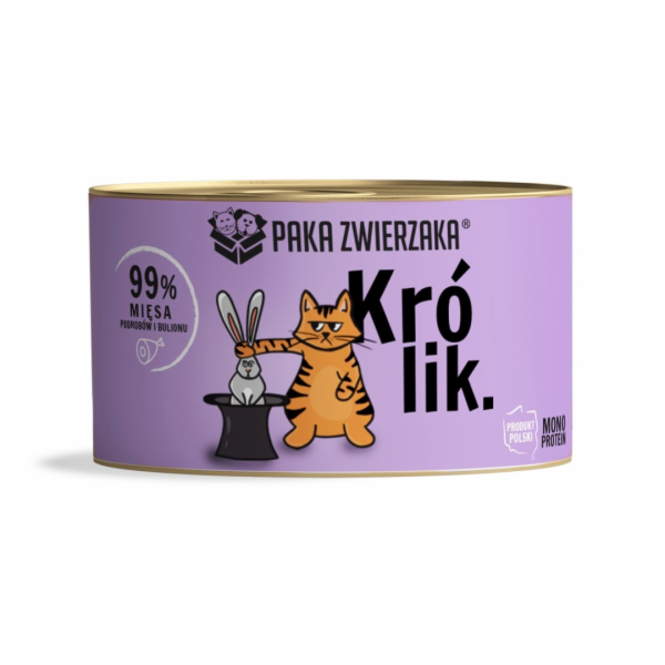 PAKA ZWIERZAKA Rabbit - mokré krmivo pro kočky - 200g