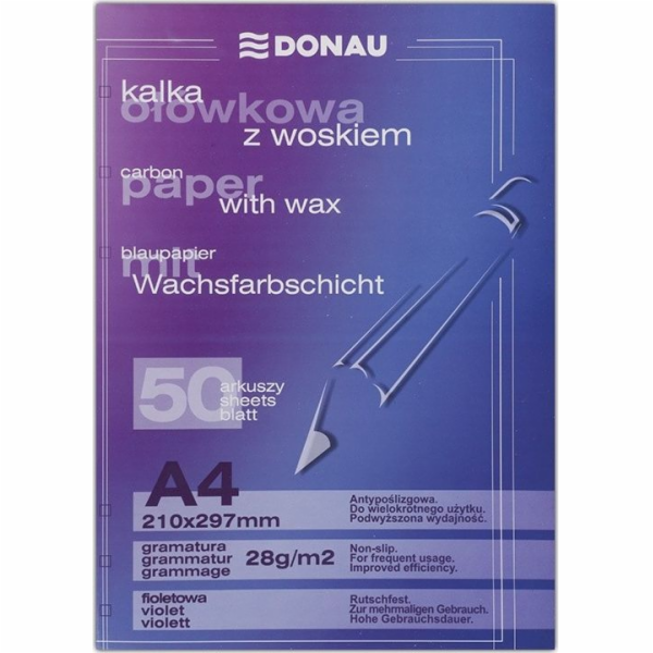 Donau DONAU pauzovací papír s voskem, A4, 50 ks, fialový